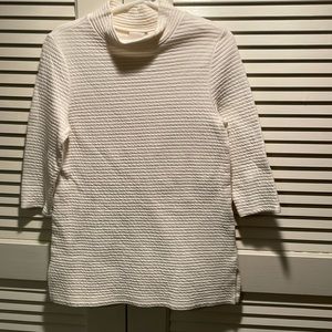Chico Cream ribbed turtle neck tunic size 1.